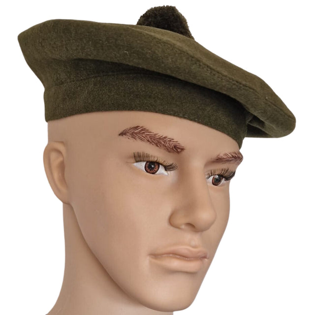 Green Scottish Tam O Shanter Hat Military Bonnet Beret Balmoral Army Cap Scott's Hat