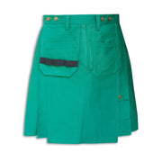 Green skirt with pockets on a white background