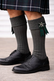 Men’s Scottish Kilt Hose Socks – Wool Blend Traditional Highland Knee High Socks