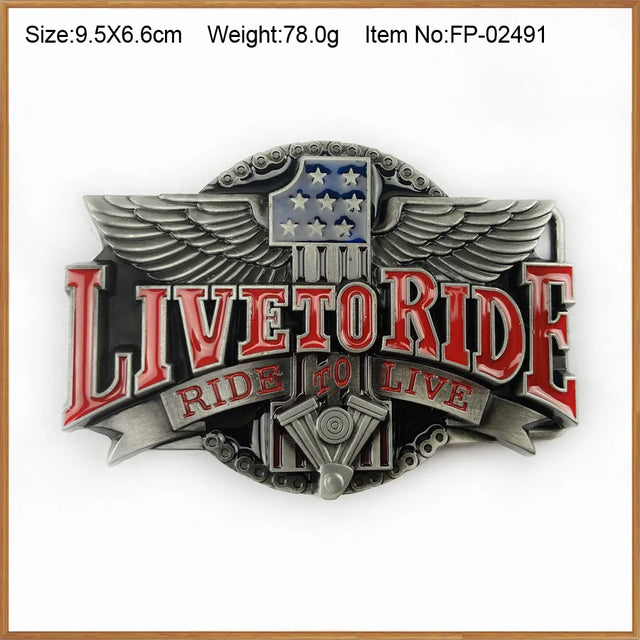 Cowboy Rider Zinc alloy Lucky Luke horse driver belt buckle pewter finish 4cm width loop