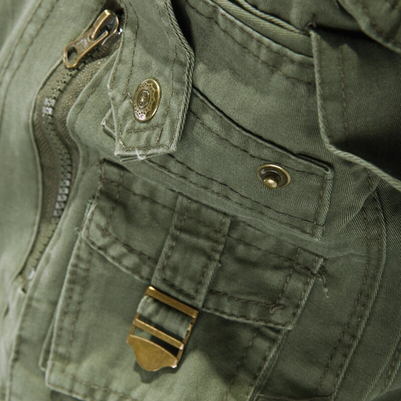 Men Cargo Pants Trouser Big Pockets Decoration