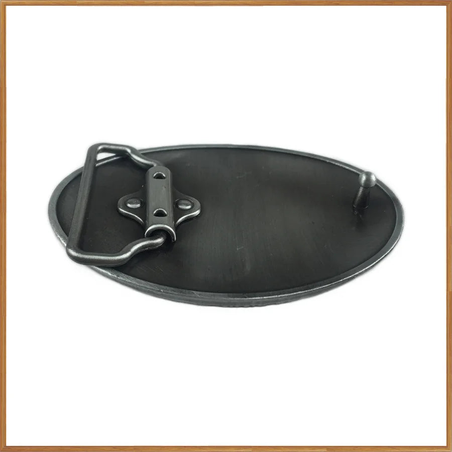 Cowboy Rider Zinc alloy Lucky Luke horse driver belt buckle pewter finish 4cm width loop