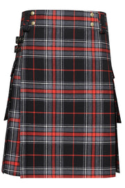 Handmade Spirit of the Highlander Tartan Utility Kilt – Scottish Highland Fashion with Antique Buckle | Traditional Men's Tartan Kilt