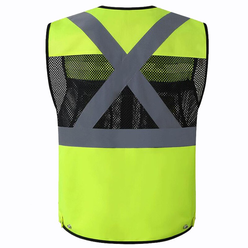 Mesh Rave Gillet High Visibility Utility Safety Vest Mesh Breathable Work Gilet Hi Vis