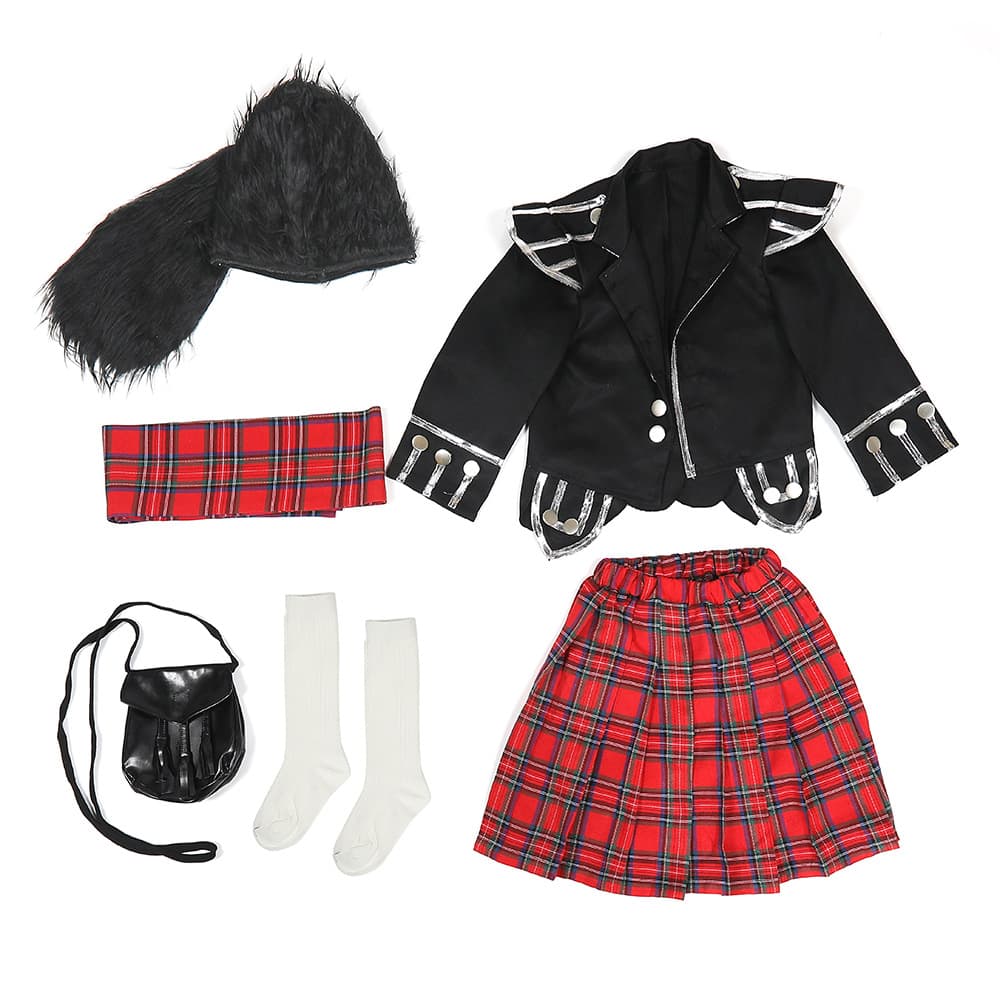 Kids Royal Stewart Tartan Kilt Outfit, Boys Scottish Highland Dress Set with Prince Charlie Jacket, Sporran & Hat