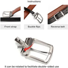 Genuine Leather Belt Double sided belt Men Belt Laser engraving Luxury Strap