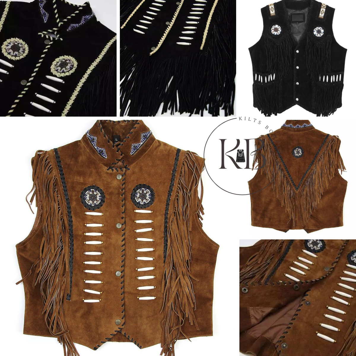 Gestreept Fluffy Vest in Geel en Bruin Gestreept Fluffy Vest in Geel en Bruin