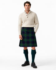 8 Yard Clan Johnstone Modern Tartan Kilt for Men – Traditional Scottish Highland Kilt