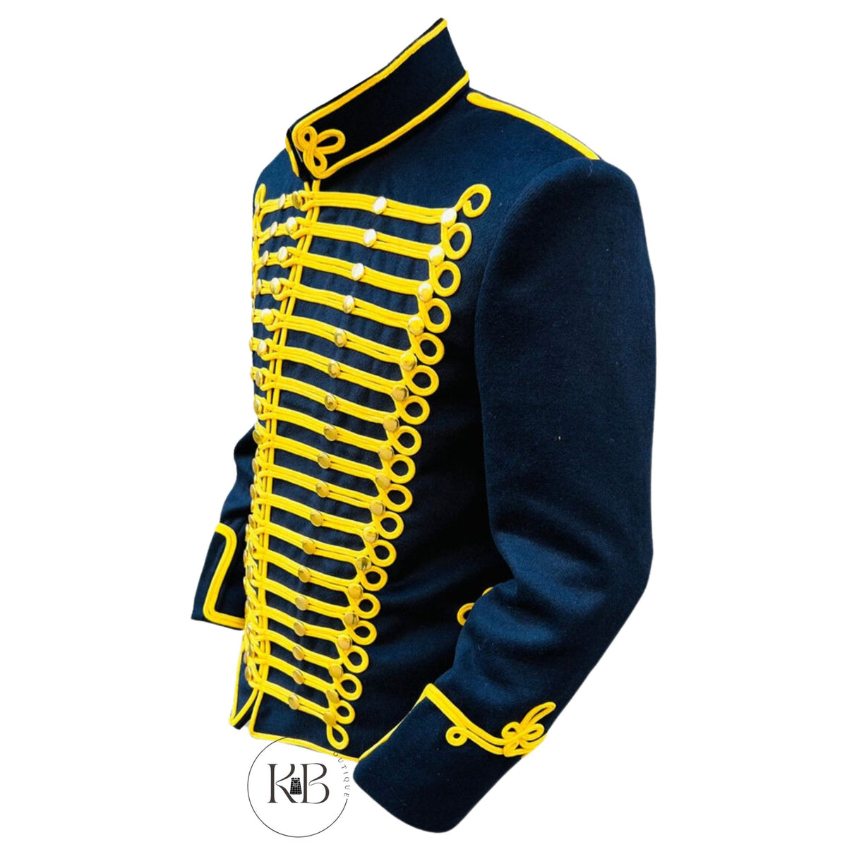 Navy Blue Hussars Jacket  Tunic Jacket Military Uniform Men Napoleonic GLOUCESTERSHIRE