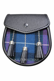 Pride Of Scotland Tartan Sporran Scottish Kilt Sporran with Chain Belt, Highland Dress Accessory, Traditional Daywear Sporran with 3 Tassels