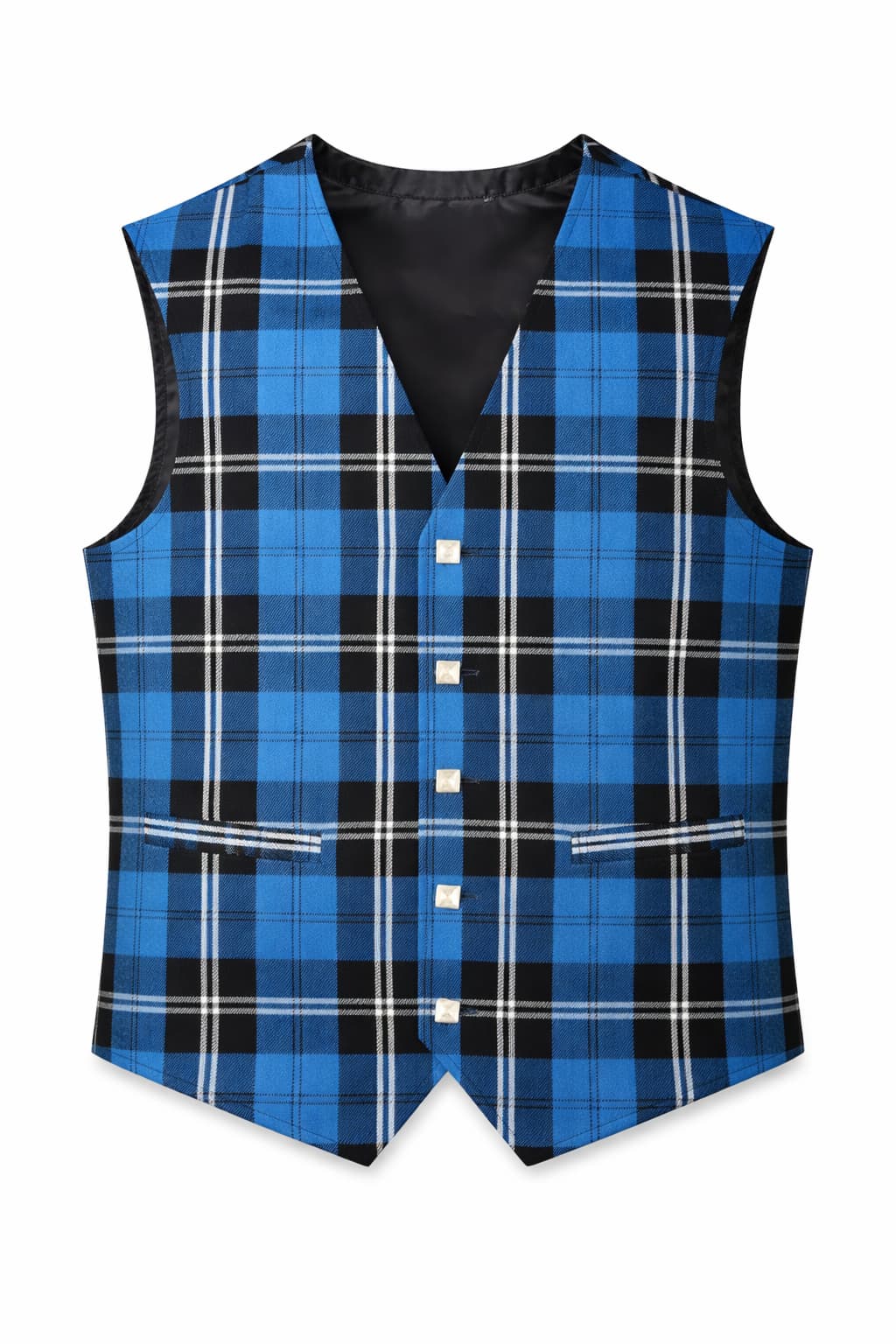 Ramsay Blue Tartan Argyll Waistcoat – 5 Button Scottish Vest