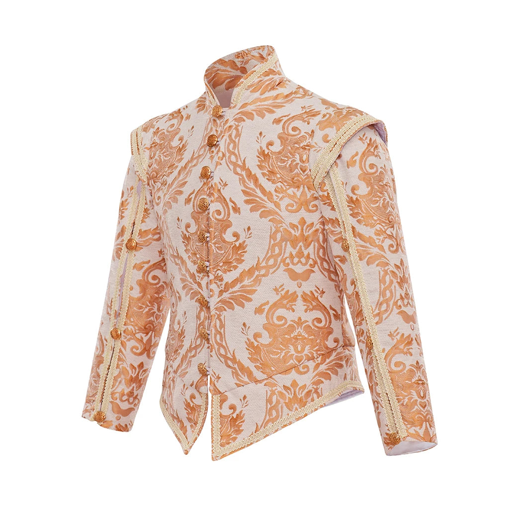 Tudor Men’s Doublet – Renaissance Medieval Noble Prince Jacket with Removable Sleeves