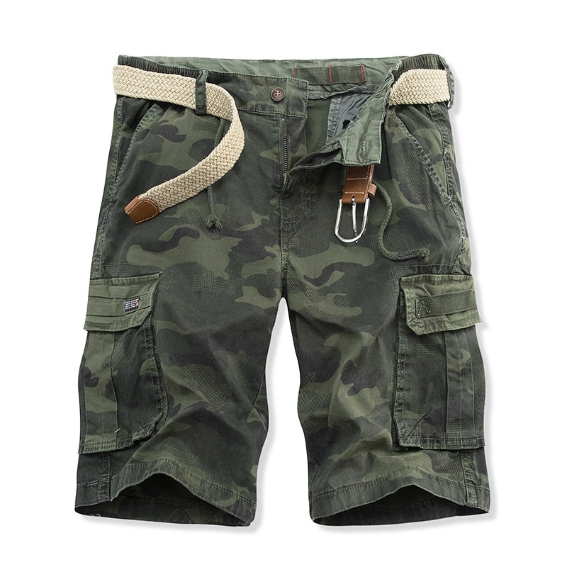 2023 Summer New Camo Tactical Cargo Shorts Men Khaki Jogger
