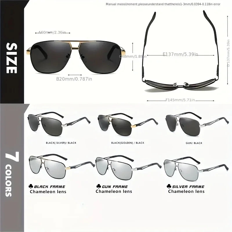 Fashion Gradient Sunglasses for Men Big Frame Pilot Sun Glasses Design Anti-reflective L