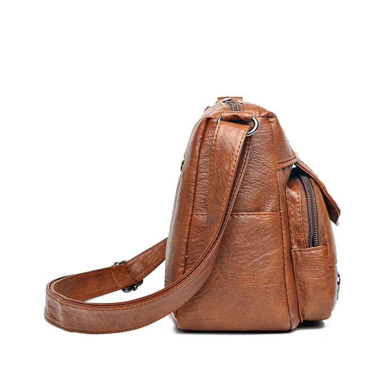 Pu Leather Cross Border Lightweight & Large Capacity Shoulder Messenger Bag