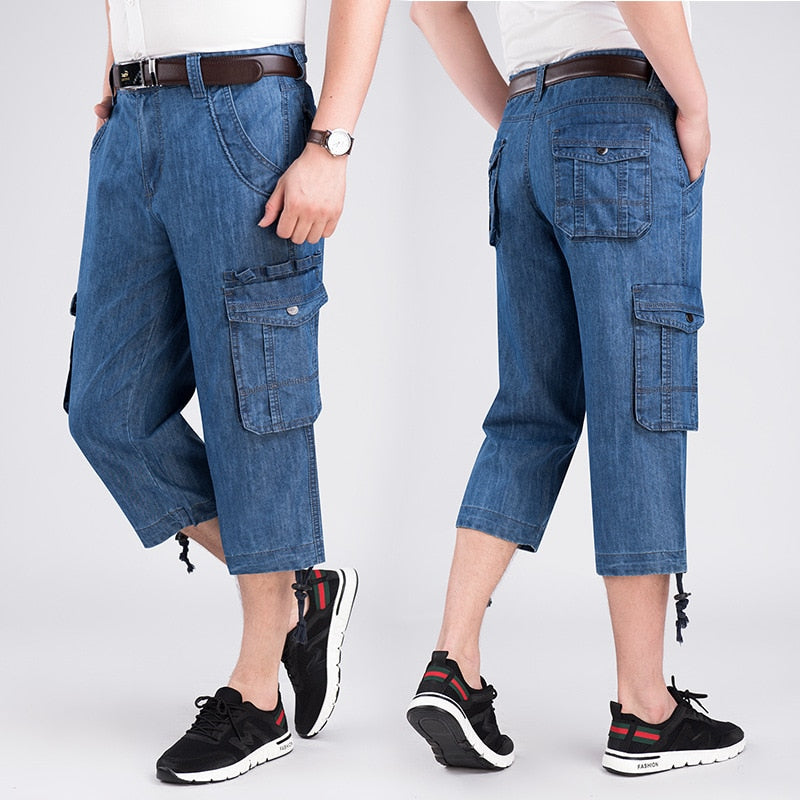 Jeans Shorts  Summer Breeches Multi Side Pocket Casual Bermuda