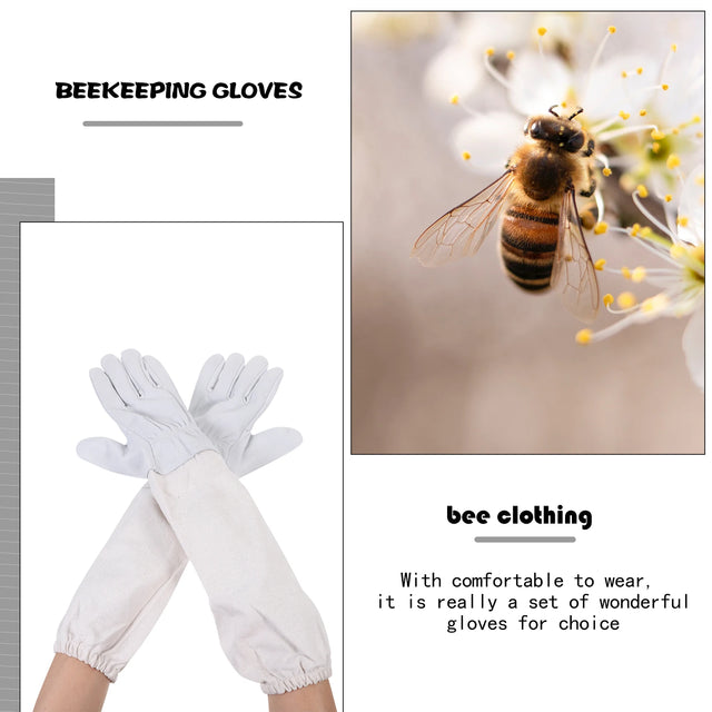 Lightweight Durable Beekeeping Gloves Set – Safety Work Gloves for Beekeeping, Gardening & Industrial Use