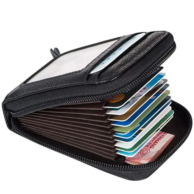 Korean Style Unisex Card Holder – Zipper Short Wallet | Portable Bank & Business Card Organizer