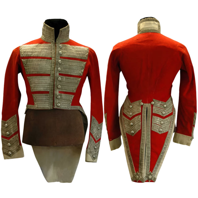 Red and gold military-style jacket with intricate details on a white background, featuring 'CosplayDiy' branding.