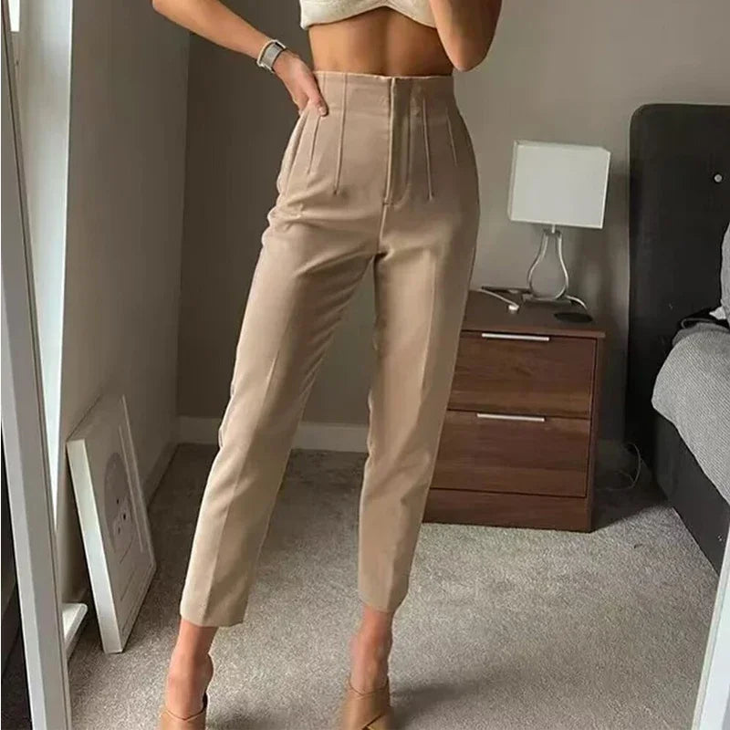 High waist Pants for Women Formal Pants Office outfits Pencil Trousers