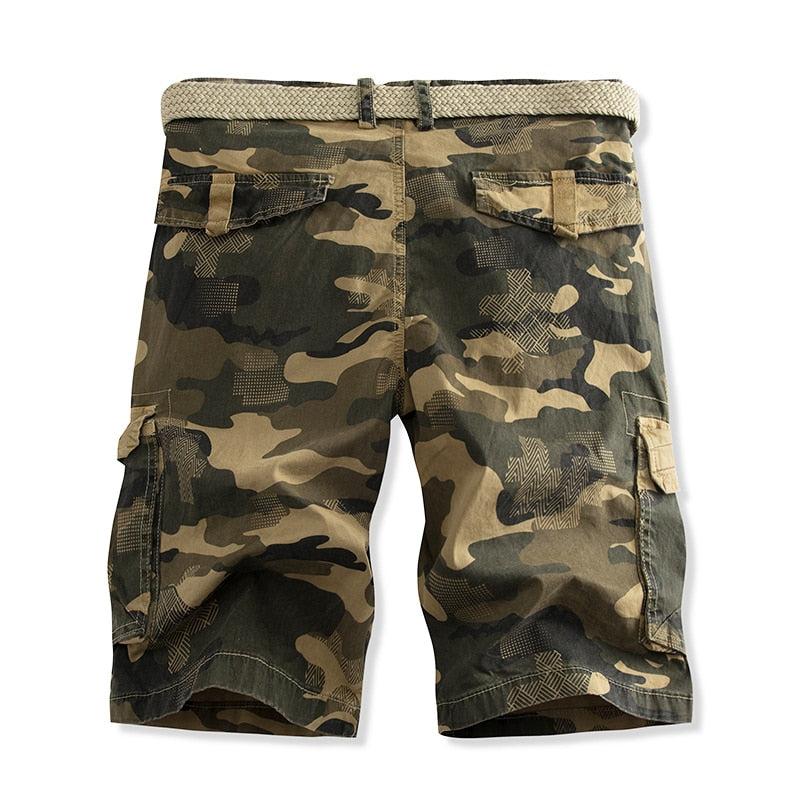 2023 Summer New Camo Tactical Cargo Shorts Men Khaki Jogger