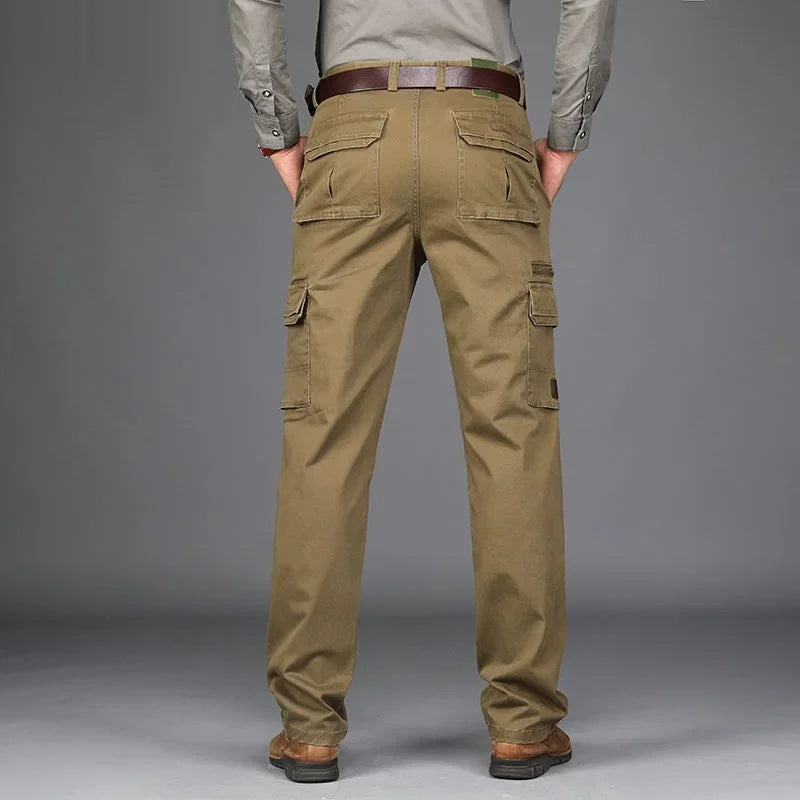 Cargo Pants Military Style Autumn Spring Army Cotton Men's Many Pockets Tactical Straight Fit Work Trousers Male Combat Joggers
