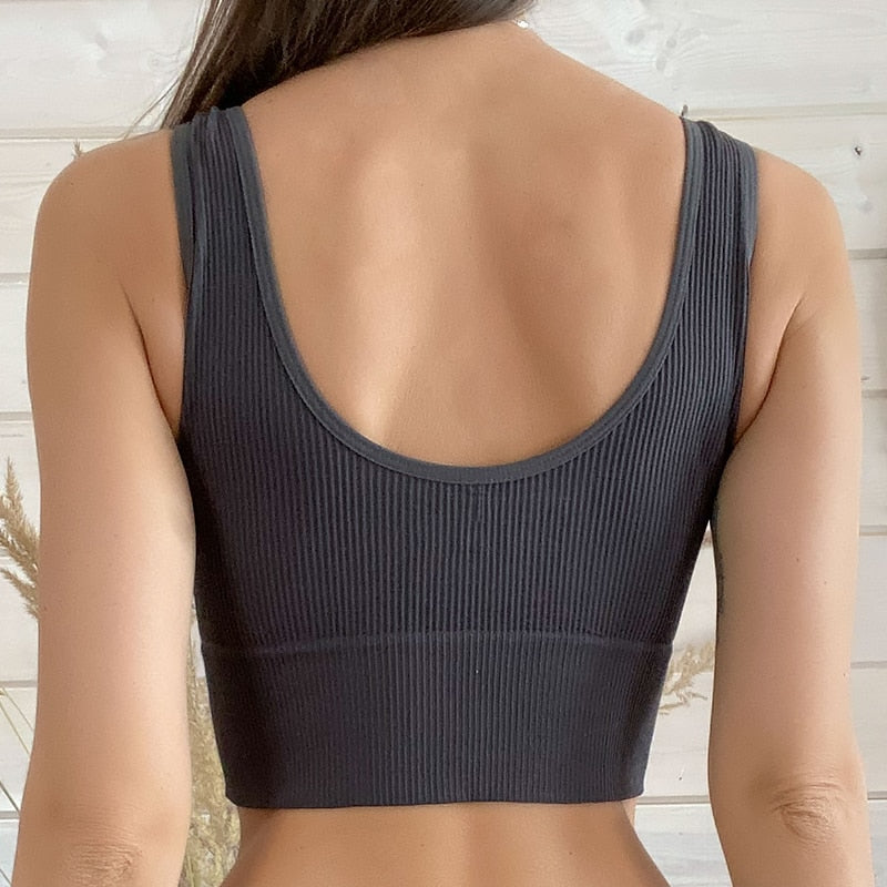 Women Tank Tops Streetwear Push Up Cropped Top