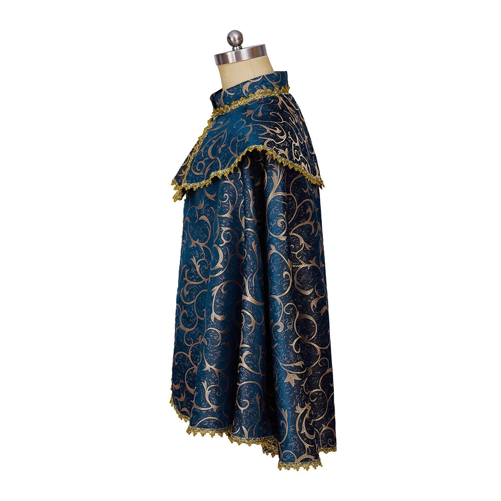 Unisex Medieval Renaissance Nobles Prince Cloak Luxurious Vintage Noble Cape