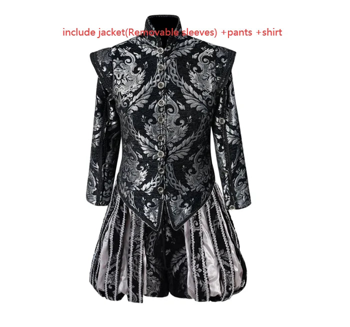 Men’s 15th‑Century Tudor Prince & King Renaissance Costume Vest & Pants Set – Authentic Elizabethan Outfit