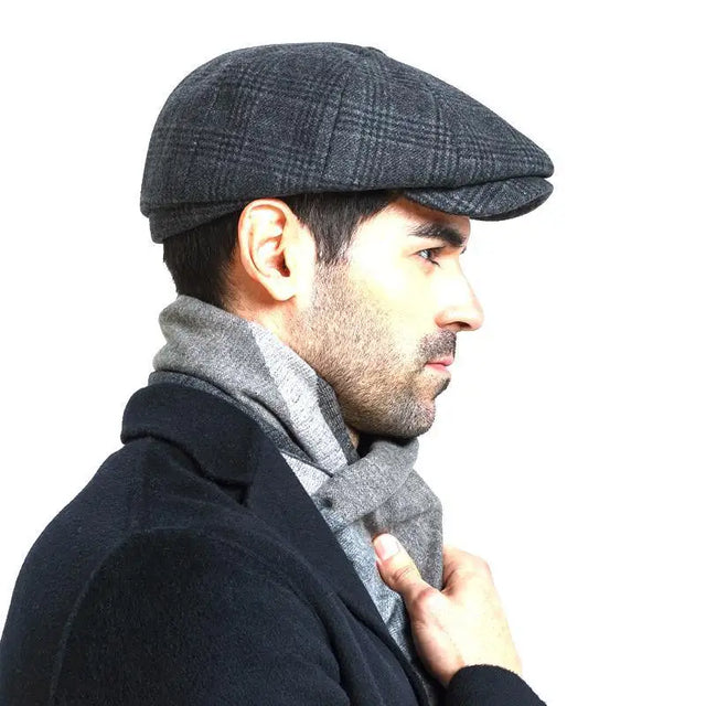 baker boy hat Classic Newsboy Gatsby Hat Blend Wool Vintage Flat Ivy Cabbie Cap
