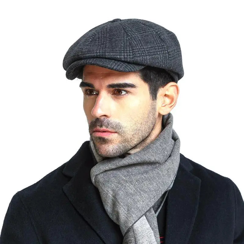 baker boy hat Classic Newsboy Gatsby Hat Blend Wool Vintage Flat Ivy Cabbie Cap
