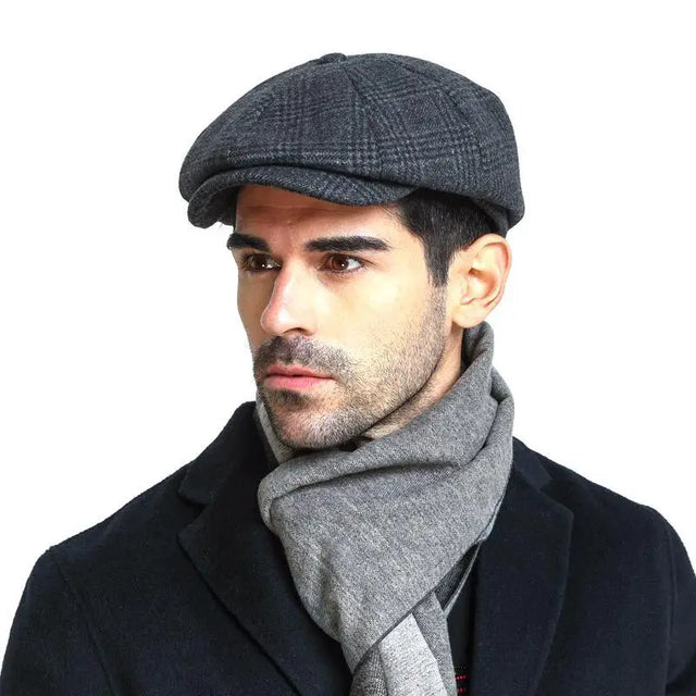 baker boy hat Classic Newsboy Gatsby Hat Blend Wool Vintage Flat Ivy Cabbie Cap