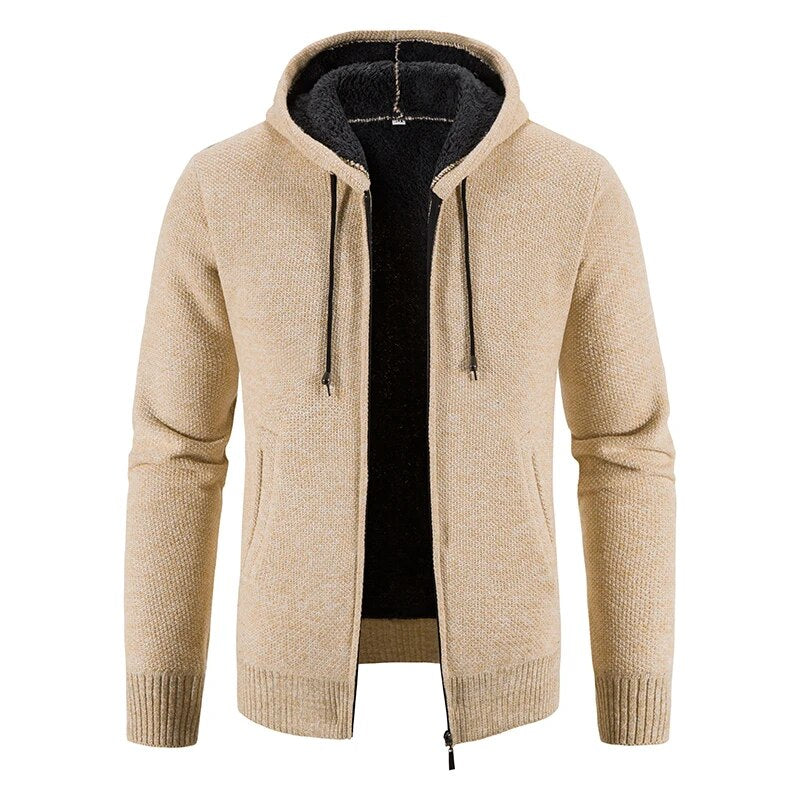 Casual slim store hooded cardigan