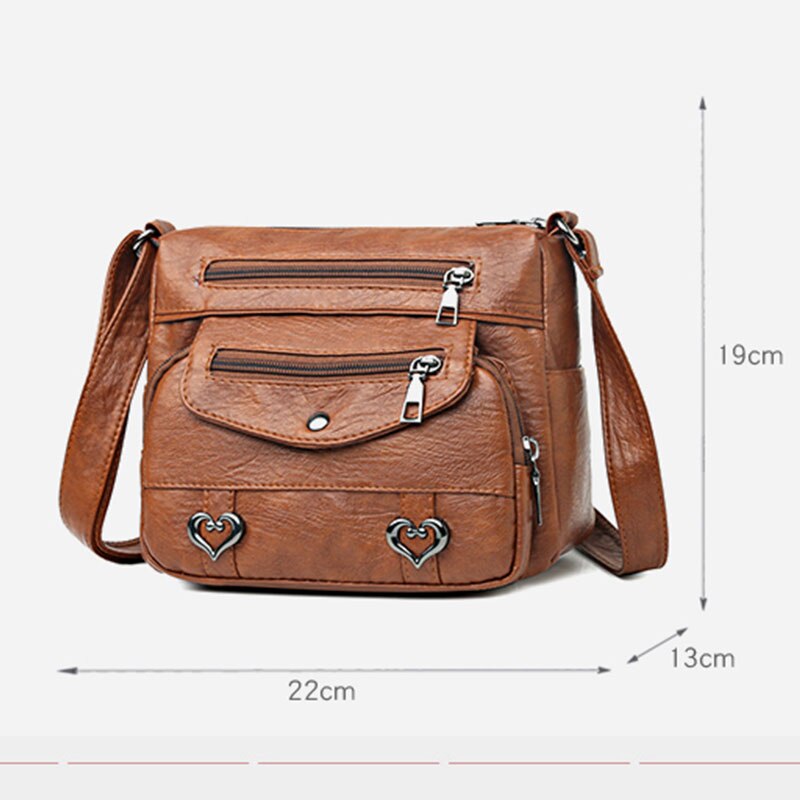 Pu Leather Cross Border Lightweight & Large Capacity Shoulder Messenger Bag