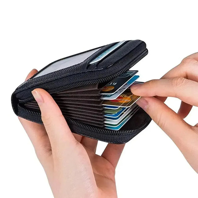 Korean Style Unisex Card Holder – Zipper Short Wallet | Portable Bank & Business Card Organizer
