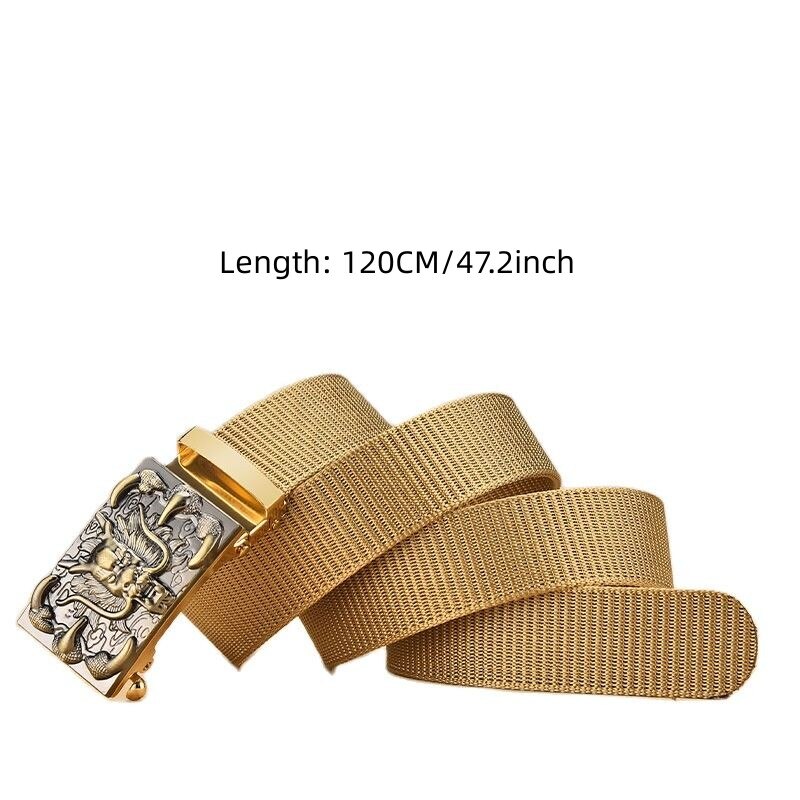 Belt Zodiac Pattern Buckle Head With High Quality Canvas
