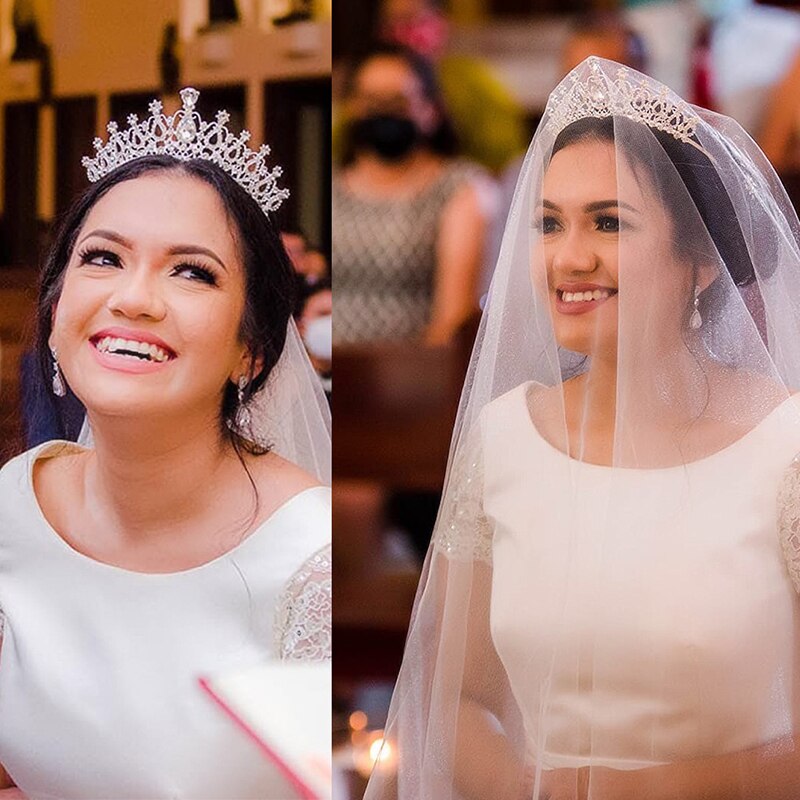 Crystal Wedding Tiara for Women Royal Queen Crown Rhinestone Princess