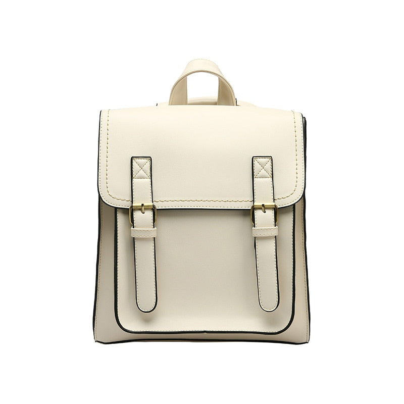 Vintage Backpack Female Pu Leather Bag Backpack Fashion School Bag