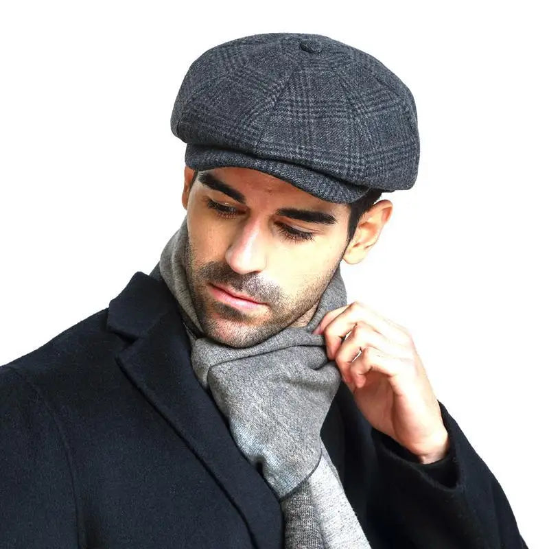 baker boy hat Classic Newsboy Gatsby Hat Blend Wool Vintage Flat Ivy Cabbie Cap