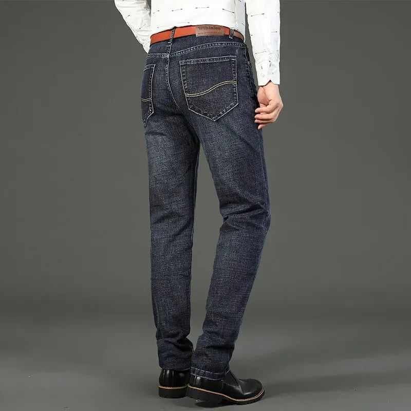 Men's Denim Jeans Casual Straight Stretch Fashion Classic Trouser