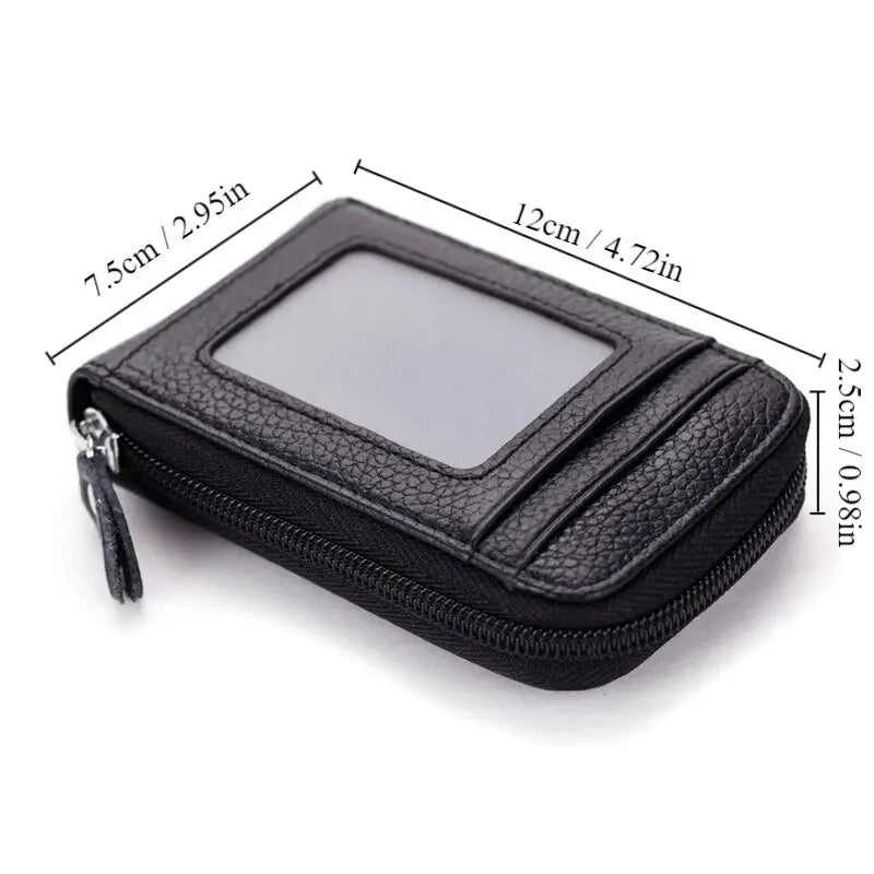 Korean Style Unisex Card Holder – Zipper Short Wallet | Portable Bank & Business Card Organizer