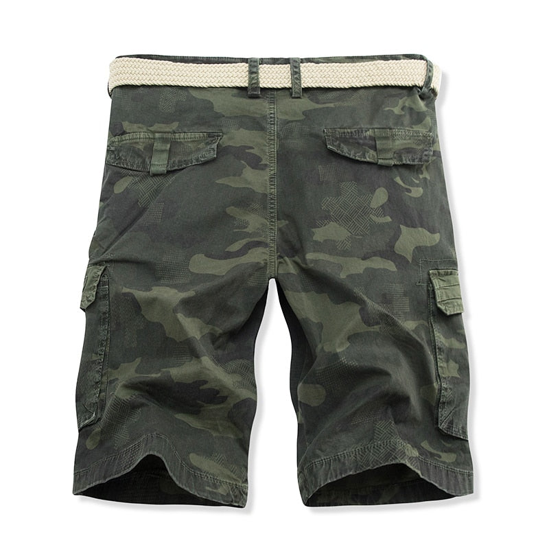 2023 Summer New Camo Tactical Cargo Shorts Men Khaki Jogger