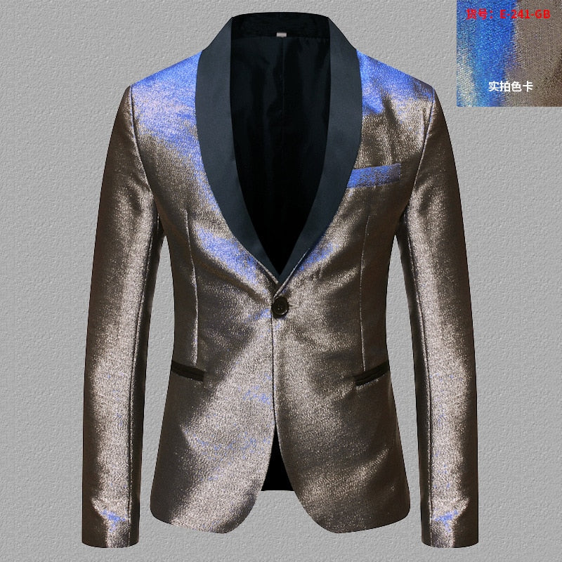 Silver deals blazer mens