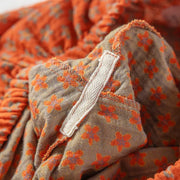 100% Cotton Crepe Winter Pajama Set for Women, Long Sleeve 2 Piece Plus Size Loungewear Sleepwear