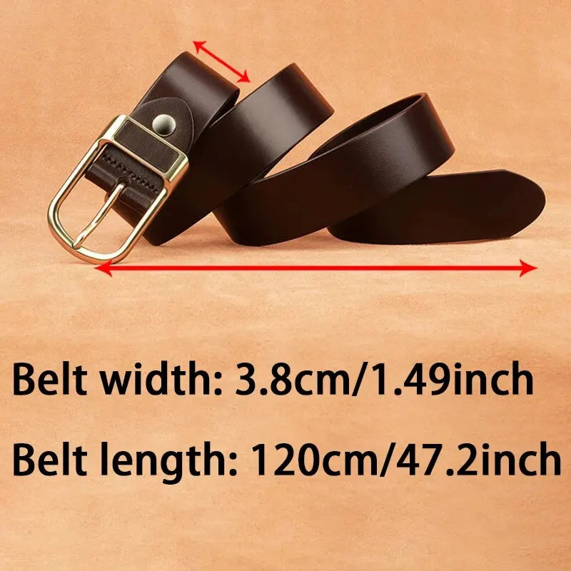 High-Quality Men's Pu Leather Belt with Buckle, Perfect for Jeans, Casual & Office Wear