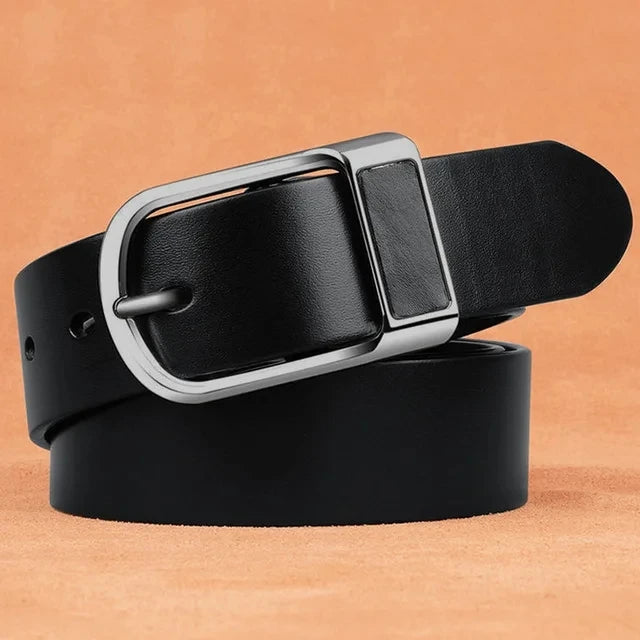 High-Quality Men's Pu Leather Belt with Buckle, Perfect for Jeans, Casual & Office Wear