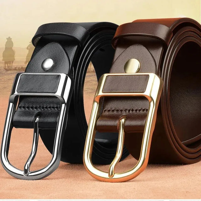 High-Quality Men's Pu Leather Belt with Buckle, Perfect for Jeans, Casual & Office Wear
