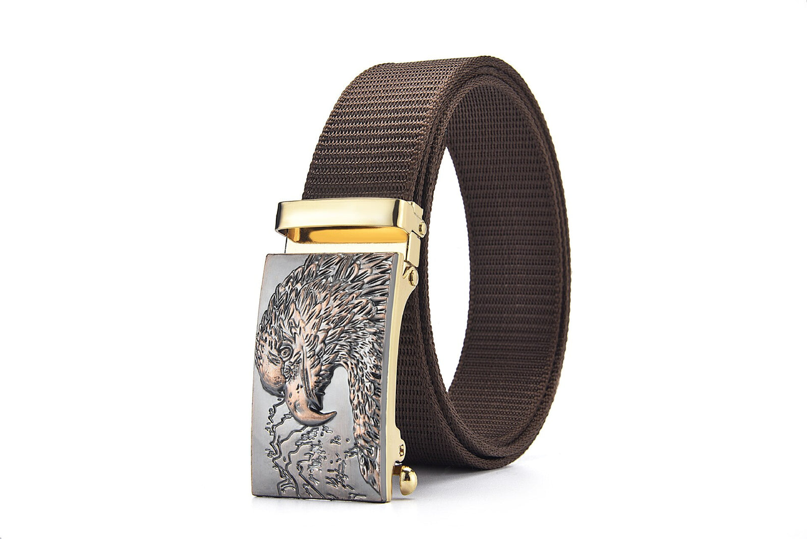 Belt Zodiac Pattern Buckle Head With High Quality Canvas