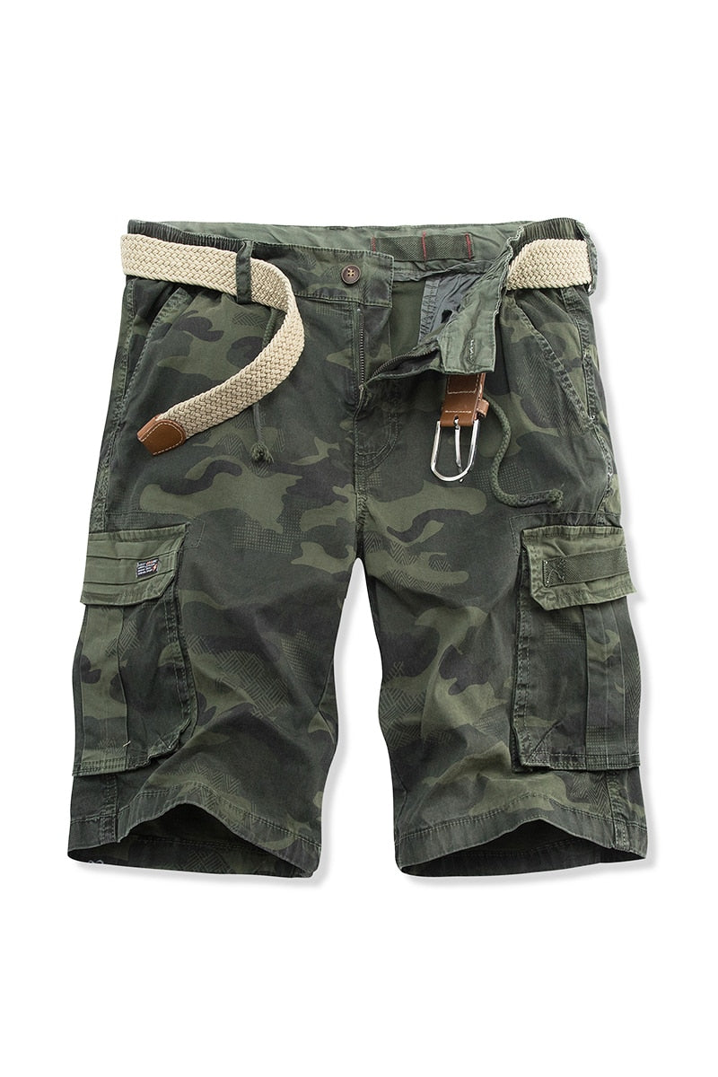 2023 Summer New Camo Tactical Cargo Shorts Men Khaki Jogger