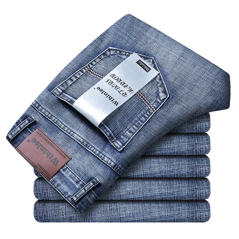 Men's Denim Jeans Casual Straight Stretch Fashion Classic Trouser